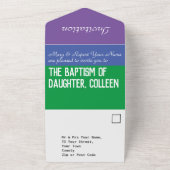 Baptisme Christening in één uitnodiging (Buitenkant)