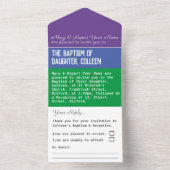 Baptisme Christening in één uitnodiging (Binnen)