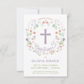 Baptisme, Christening Invite for Girl - Aanpassen Kaart (Voorkant)