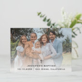 Baptisme Christening Religieuze Communie Christeli Bedankkaart (Staand voorkant)