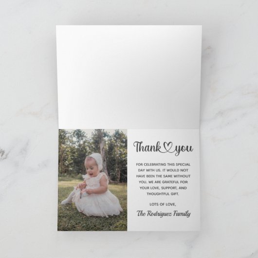 Baptisme Christening Religieuze Communie Christeli Bedankkaart (Binnen)