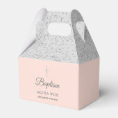 Baptisme Christening Sliver Stardust Blush Pink Bedankdoosjes (Voorkant Zijde)