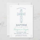 Baptisme, Christening Uitnodiging - Baby Boy Invit (Voorkant)
