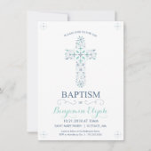Baptisme, Christening Uitnodiging - Baby Boy Invit (Voorkant)