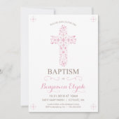 Baptisme, Christening Uitnodiging - Baby Girl Invi (Voorkant)