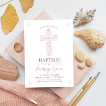 Baptisme, Christening Uitnodiging, Baby Girls Uitn