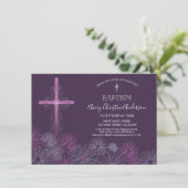 Baptisme, Christening Uitnodiging - Meisje, Aangep (Staand voorkant)