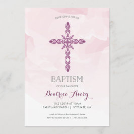 Baptisme, Christening Uitnodiging, trendy waterver Kaart