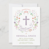 Baptisme, Christening Uitnodiging voor Meisje - Aa (Voorkant)