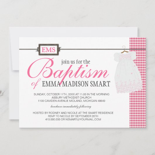 Baptisme, Christening, uitvindingen Kaart (Voorkant)