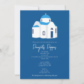 Baptisme Christening van de Griekse Blauwe Dome Ke Kaart (Voorkant)