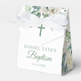 Baptisme & Christening White Flowers Eucalyptus Bedankdoosjes