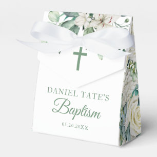 Baptisme & Christening White Flowers Eucalyptus Bedankdoosjes