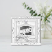 Baptisme Christening White Star Fotocross bow Kaart (Staand voorkant)