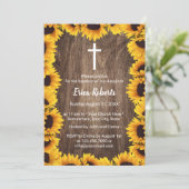 Baptisme Christening  zonnebloemen omgeven Kaart (Staand voorkant)