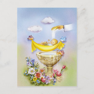 Baptisme, christenuitnodiging briefkaart