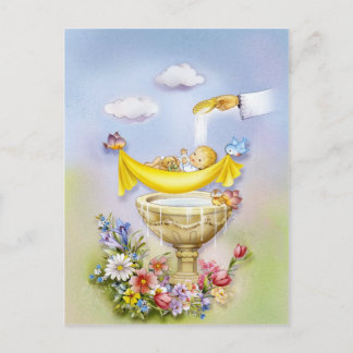 Baptisme, christenuitnodiging briefkaart