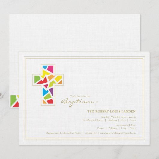 Baptisme | Christenuitnodiging Kaart (Voorkant / Achterkant)