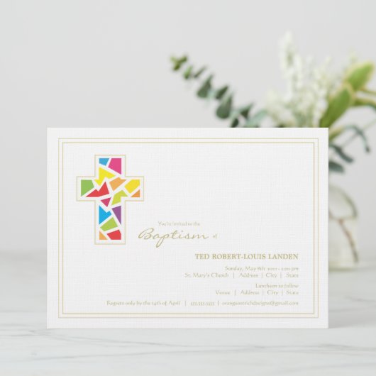 Baptisme | Christenuitnodiging Kaart (Staand voorkant)