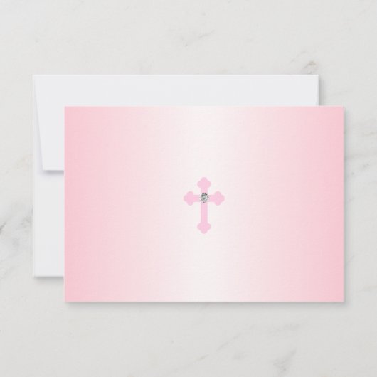 Baptisme Communitybevestiging Meisje Floral FOTO Bedankkaart (Achterkant)