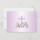 Baptisme Communitybevestiging Meisje Paarse FOTO Bedankkaart (Achterkant)