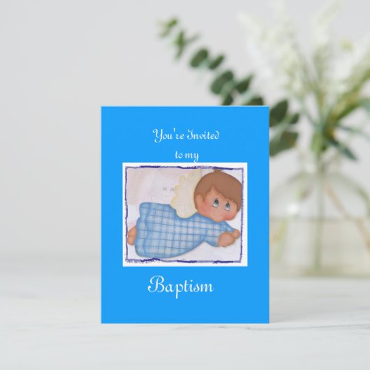 Baptisme/Cristening-uitnodiging Kaart (Staand voorkant)