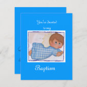 Baptisme/Cristening-uitnodiging Kaart (Voorkant / Achterkant)