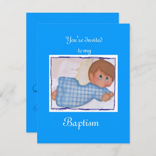 Baptisme/Cristening-uitnodiging Kaart (Voorkant / Achterkant)