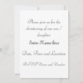 Baptisme/Cristening-uitnodiging Kaart (Achterkant)