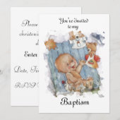 Baptisme/Cristening-uitnodiging Kaart (Voorkant / Achterkant)