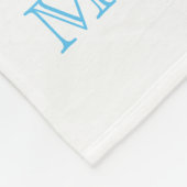 Baptisme Cross Baby Blue Flowers Fleece Deken (Hoek)