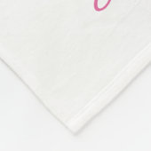 Baptisme Cross Baby Girl Pink Flowers Fleece Deken (Hoek)