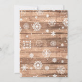 Baptisme Cross Christening Wood Kerstmis Snow Kaart (Achterkant)