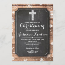 Baptisme Cross Christening Wood Kerstmis Snow