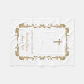 Baptisme Cross Gold Crucifix Lijst Fleece Deken (Voorkant (Horizontaal))