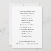 Baptisme  Cross Kaart (Achterkant)