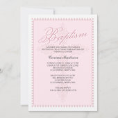 Baptisme Cross-roze uitnodiging (Voorkant)