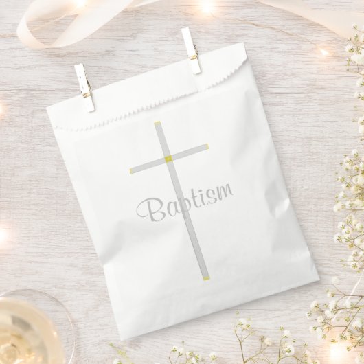 Baptisme Cross White Favor Bags Bedankzakje (Geknipt)
