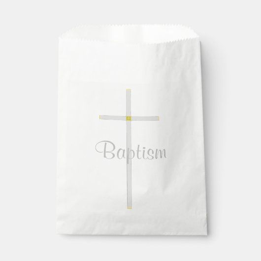 Baptisme Cross White Favor Bags Bedankzakje (Voorkant)
