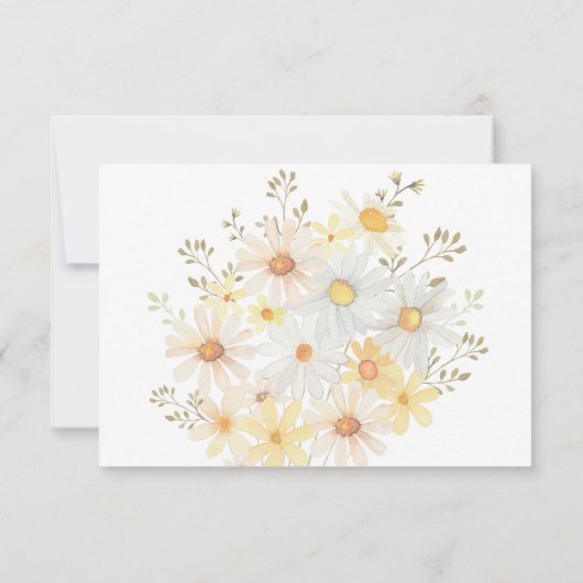 Baptisme daisies bedankt je kaart (Achterkant)