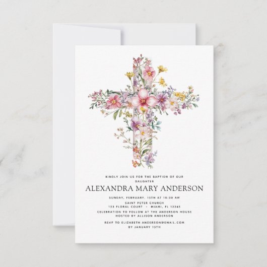 Baptisme Dusty Pink Rose Greenery Eucalyptus Kaart (Voorkant)