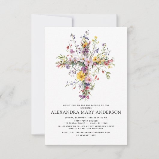 Baptisme Dusty Pink Rose Greenery Eucalyptus Kaart (Voorkant)