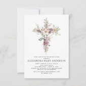 Baptisme Dusty Pink Rose Greenery Eucalyptus Kaart (Voorkant)