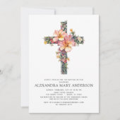 Baptisme Dusty Pink Rose Greenery Eucalyptus Kaart (Voorkant)