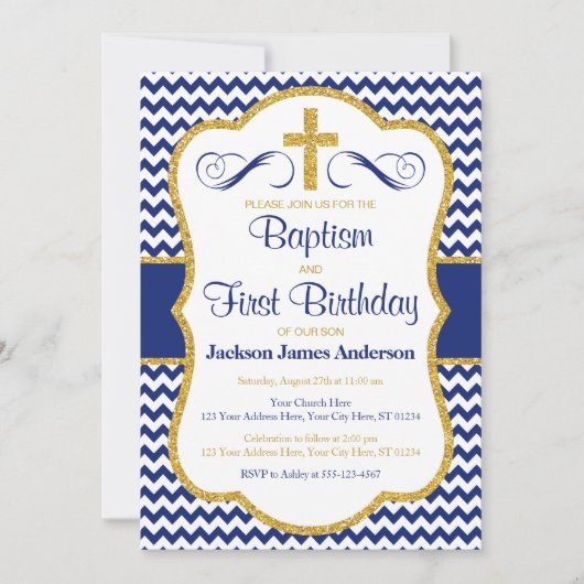 Baptisme en eerste uitnodiging ter gelegenheid van (Voorkant)