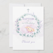 Baptisme en eerste uitnodiging voor de geboorte va (Achterkant)