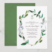 Baptisme en uitnodiging van de Birthday Party (Voorkant / Achterkant)