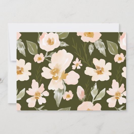 Baptisme en Waterverf van 1 oktober Florals Foto Kaart (Achterkant)