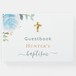 Baptisme eucalyptus blue florale foto gastenboek