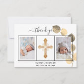 Baptisme eucalyptus Gold foto bedankt! Bedankkaart (Voorkant)